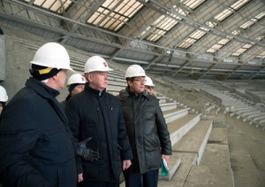 Мэр Москвы Сергей Собянин посетил стадион в рамках выездного заседания штаба по вопросам строительства