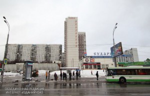 Автобусная остановка в районе Зябликово