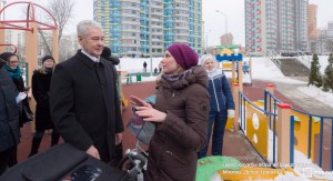Сергей Собянин в ходе визита в район Проспекта Вернадского