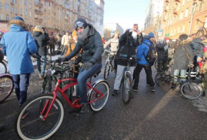 Зимний велопарад в Москве Зимний велопарад в Москве