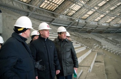 Мэр Москвы Сергей Собянин посетил стадион в рамках выездного заседания штаба по вопросам строительства