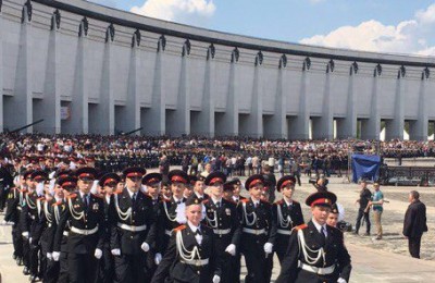 Ученики кадетского класса школы №2116 в Задонском проезде приняли участие в II Московском параде кадет