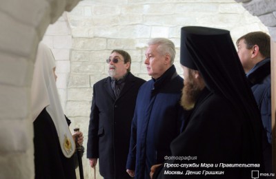 Сергей Собянин в ходе осмотра хода реставрации Новоспасского монастыря