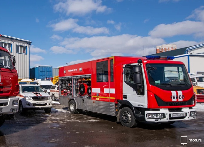 пожарная машина, миниатюра, мосру, 0804